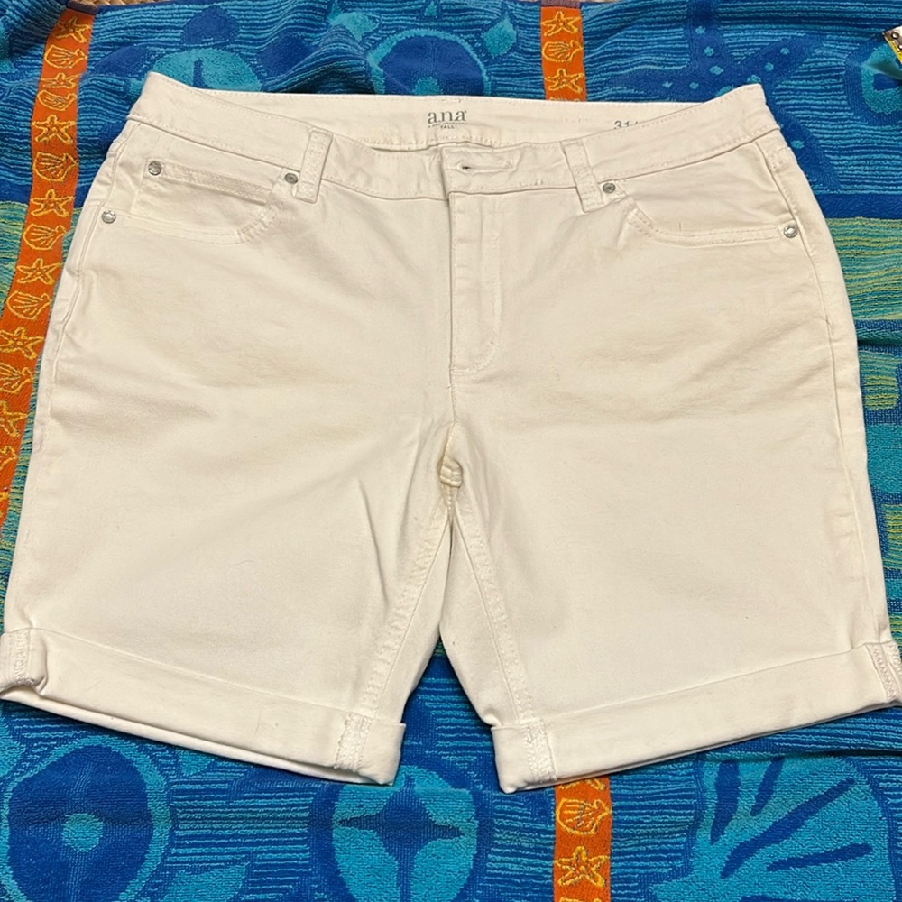 a.n.a cotton denim shorts in tall